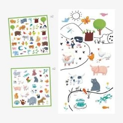 160 Stickers Animaux DJECO Multicolore - Djeco 5 160 Stickers Animaux DJECO Multicolore - Djeco -vertbaudet shop 160 stickers animaux djeco 2