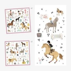 160 Stickers Chevaux DJECO Multicolore - Djeco -vertbaudet shop 160 stickers chevaux djeco 2