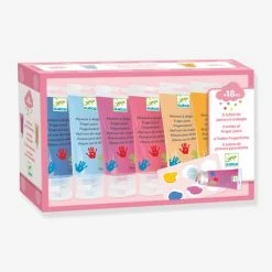 6 Tubes De Peinture à Doigts DJECO Rose - Djeco