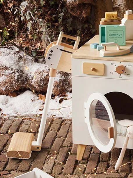 Aspirateur Balai En Bois FSC® Blanc - Vertbaudet 4 Aspirateur Balai En Bois FSC® Blanc - Vertbaudet – Image 4