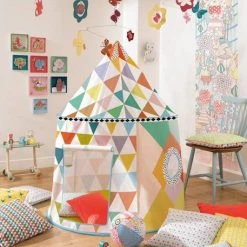 Cabane Multicolore DJECO Blanc - Djeco -vertbaudet shop cabane multicolore djeco 2