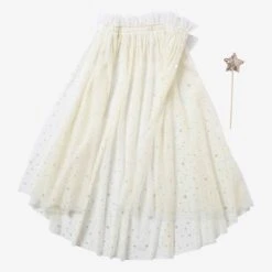 Cape à Paillettes + Baguette Blanc - Vertbaudet -vertbaudet shop cape a paillettes baguette 3