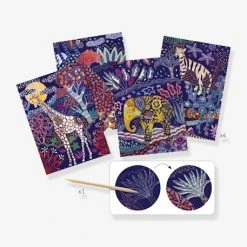 Cartes à Gratter Nature Luxuriante DJECO Violet - Djeco -vertbaudet shop cartes a gratter nature luxuriante djeco 2