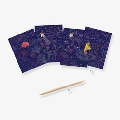 Cartes à Gratter Nature Luxuriante DJECO Violet - Djeco -vertbaudet shop cartes a gratter nature luxuriante djeco 3