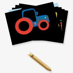 Cartes à Gratter Véhicules à Découvrir DJECO Bleu - Djeco 8 Cartes à Gratter Véhicules à Découvrir DJECO Bleu - Djeco -vertbaudet shop cartes a gratter vehicules a decouvrir djeco 3
