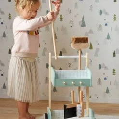 Chariot De Ménage En Bois FSC® Vert - Vertbaudet