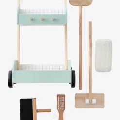 Chariot De Ménage En Bois FSC® Vert - Vertbaudet -vertbaudet shop chariot de menage en bois fsc 4