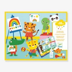 Collage Pour Les Tout Petits Ma Journée DJECO Bleu - Djeco