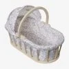 Couffin Pour Poupon En Bois FSC® Et Tissu Beige - Vertbaudet