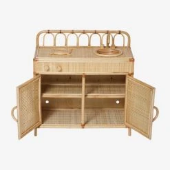 Cuisinette En Rotin Et Herbier Naturel - Vertbaudet -vertbaudet shop cuisinette en rotin et herbier 2