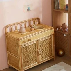 Cuisinette En Rotin Et Herbier Naturel - Vertbaudet -vertbaudet shop cuisinette en rotin et herbier 3