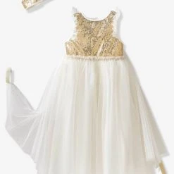 Déguisement De Princesse Avec Voile Et Couronne Rose - Vertbaudet