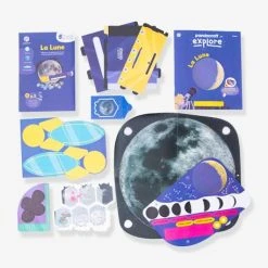 Kit Collector La Lune - 3/7 Ans PANDACRAFT Bleu - Pandacraft -vertbaudet shop kit collector la lune 37 ans pandacraft 5