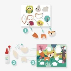 Mes Premiers Collages - DJECO Vert - Djeco 9 Mes Premiers Collages - DJECO Vert - Djeco -vertbaudet shop mes premiers collages djeco 4