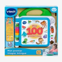 Mon Premier Imagier Bilingue VTECH Blanc - Toutes Les Marques -vertbaudet shop mon premier imagier bilingue vtech 2