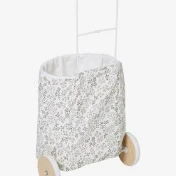 Panier De Courses à Roulettes En Métal, Tissu Et Bois FSC® Gris - Vertbaudet -vertbaudet shop panier de courses a roulettes en metal tissu et bois fsc 4