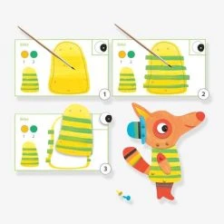 Peinture - La Famille Renard DJECO Bleu - Djeco -vertbaudet shop peinture la famille renard djeco 4