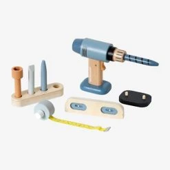 Perceuse Visseuse Et Ses Accessoires En Bois FSC® Gris - Vertbaudet