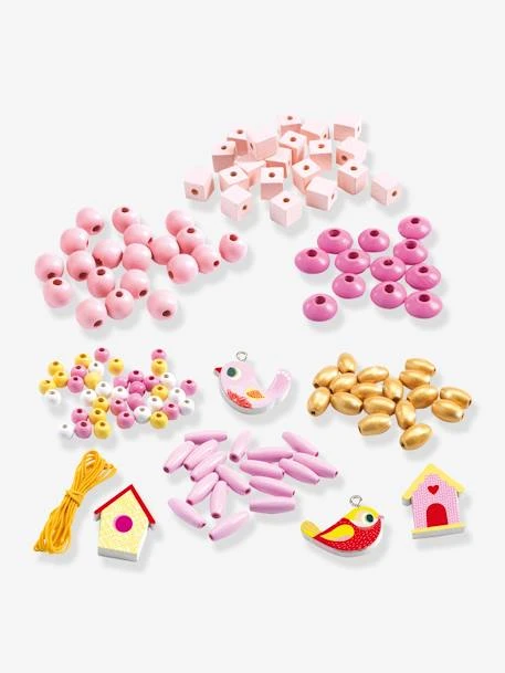 Perles Bois - Oiseaux - DJECO Multicolore - Djeco 3 Perles Bois - Oiseaux - DJECO Multicolore - Djeco – Image 3