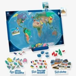 Planisphère Aimanté - BUKI Bleu - Buki 9 Planisphère Aimanté - BUKI Bleu - Buki -vertbaudet shop planisphere aimante buki 3