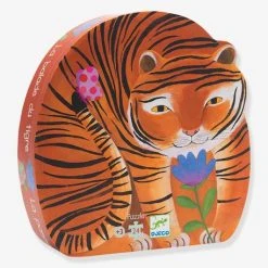 Puzzle 24 Pièces La Balade Du Tigre DJECO Orange - Djeco