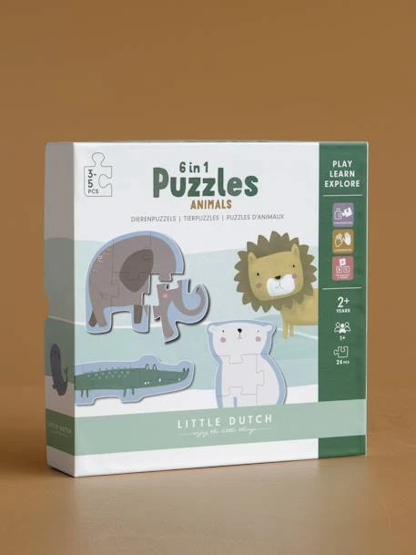 Puzzle Bébé Animaux Du Zoo - LITTLE DUTCH Multicolore - Little Dutch 2 Puzzle Bébé Animaux Du Zoo - LITTLE DUTCH Multicolore - Little Dutch – Image 2