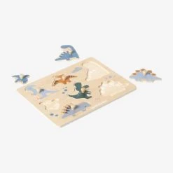 Puzzle Bouton Dinosaures En Bois FSC® Multicolore - Vertbaudet