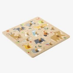 Puzzle Bouton Forêt En Bois FSC® Multicolore - Vertbaudet