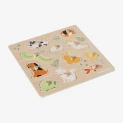 Puzzle Boutons Animaux De Compagnie En Bois FSC® Multicolore - Vertbaudet -vertbaudet shop puzzle boutons animaux de compagnie en bois fsc 2