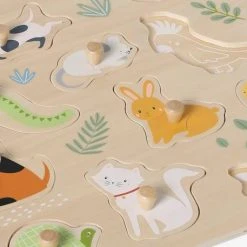 Puzzle Boutons Animaux De Compagnie En Bois FSC® Multicolore - Vertbaudet -vertbaudet shop puzzle boutons animaux de compagnie en bois fsc 4