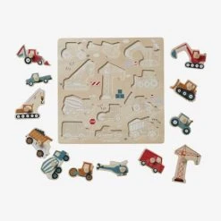 Puzzle Boutons Chantier En Bois FSC® Jaune - Vertbaudet -vertbaudet shop puzzle boutons chantier en bois fsc 2