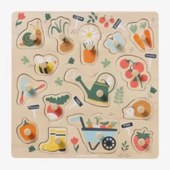 Puzzle Boutons Jardin En Bois FSC® Multicolore - Vertbaudet -vertbaudet shop puzzle boutons jardin en bois fsc 2