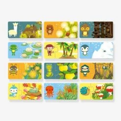 Puzzle Duo Cache-Cache - DJECO Multicolore - Djeco -vertbaudet shop puzzle duo cache cache djeco 2