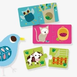 Puzzle Duo Habitat - DJECO Multicolore - Djeco -vertbaudet shop puzzle duo habitat djeco 3