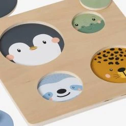 Puzzle Formes Rondes Animaux En Bois FSC® Multicolore - Vertbaudet -vertbaudet shop puzzle formes rondes animaux en bois fsc 2