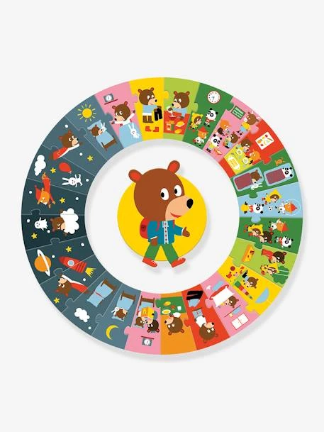 Puzzle Géant La Journée DJECO Bleu - Djeco 2 Puzzle Géant La Journée DJECO Bleu - Djeco – Image 2