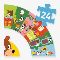 Puzzle Géant La Journée DJECO Bleu - Djeco 5 Puzzle Géant La Journée DJECO Bleu - Djeco -vertbaudet shop puzzle geant la journee djeco 2