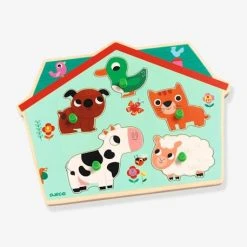 Puzzle Sonore Ouaf Woof - DJECO Bleu - Djeco -vertbaudet shop puzzle sonore ouaf woof djeco 2