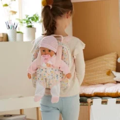 Sac à Dos Porteur Poupon En Gaze De Coton Rose - Vertbaudet -vertbaudet shop sac a dos porteur poupon en gaze de coton 2