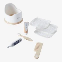 Set Accessoires Hygiène Poupon En Bois FSC® Blanc - Vertbaudet