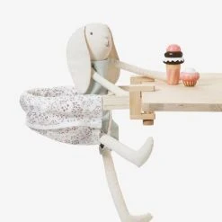 Siège De Table Pour Poupon En Tissu Et Bois FSC® Beige - Vertbaudet