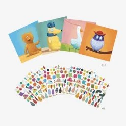 Stickers Créer Des Animaux DJECO Multicolore - Djeco -vertbaudet shop stickers creer des animaux djeco 2