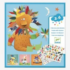 Stickers Créer Des Animaux DJECO Multicolore - Djeco