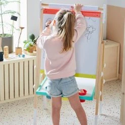 Tableau Pliable Et Réglable En Hauteur 3 En 1 En Bois FSC® Multicolore - Vertbaudet -vertbaudet shop tableau pliable et reglable en hauteur 3 en 1 en bois fsc 3