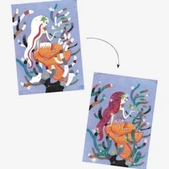 Tableaux à Pailleter - La Lumière Des Sirènes DJECO Multicolore - Djeco -vertbaudet shop tableaux a pailleter la lumiere des sirenes djeco 4